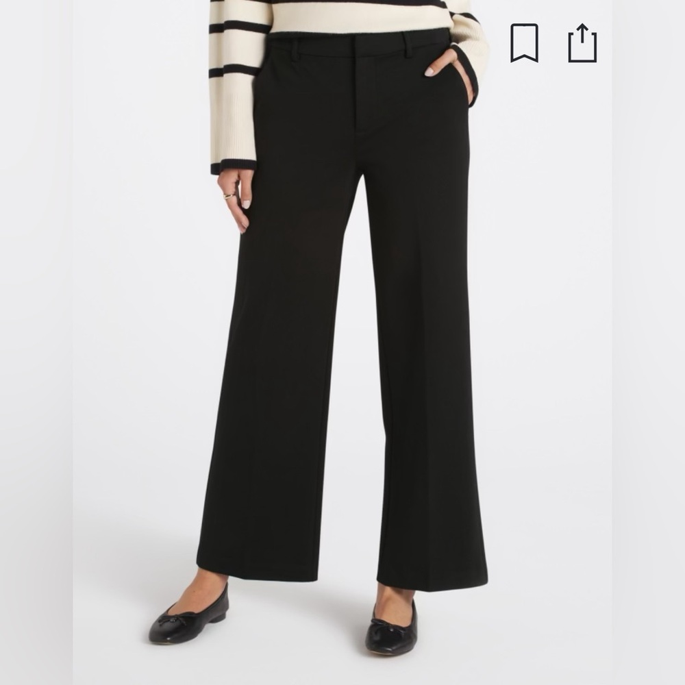 NWT Liverpool Size 10 Wide Leg Black Pants